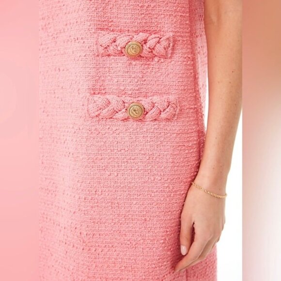 NWT Tuckernuck Blush Peony Tweed Jackie Dress Size XL - Picture 4 of 12